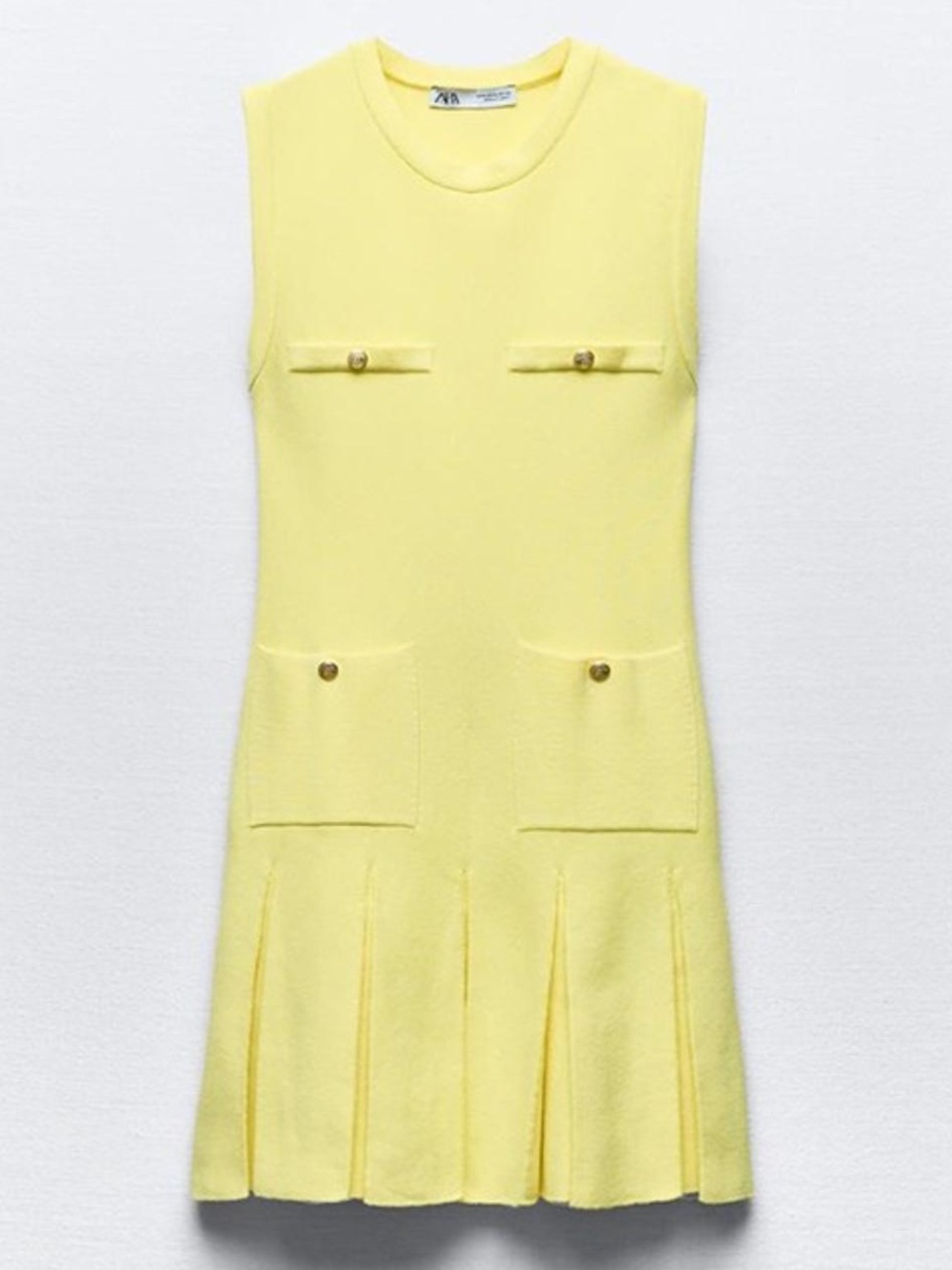 Zara Pale Yellow Knit Top